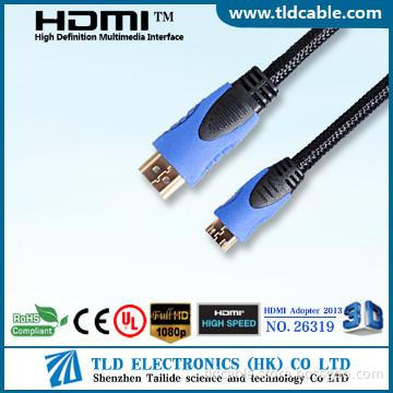 Mini HDMI to HDMI Cable Dual Color Blue & Black